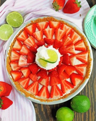 Lemon And Strawberry Pie Paint By Numbers