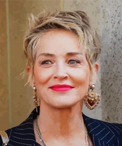 Old Sharon Stone Paint By Numbers