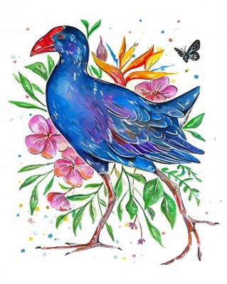 Pukeko Bird Art Paint By Numbers