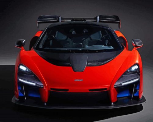 Red Mclaren Senna Paint By Numbers