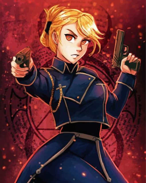 Riza Hawkeye Anime Character Paint By Numbers