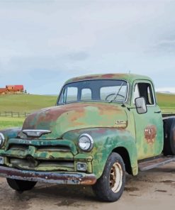 Rusty Classic Chevy Truck Paint By Numbers