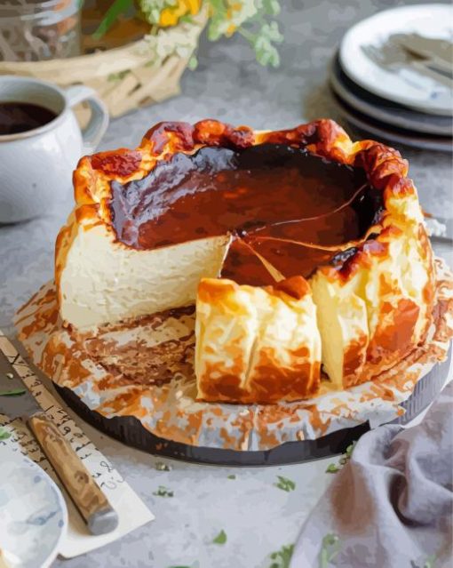 San Sebastian Cheesecake Paint By Numbers