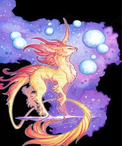 Space Unicorn Dragon Paint By Numbers