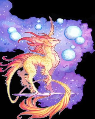 Space Unicorn Dragon Paint By Numbers