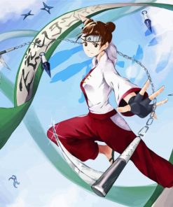 Tenten Anime Character Paint By Numbers