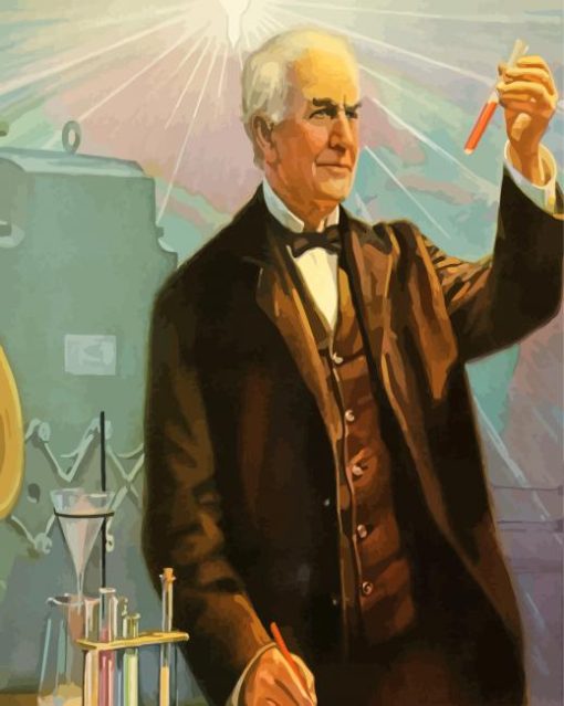 Thomas Alva Edison Inventor Paint By Numbers