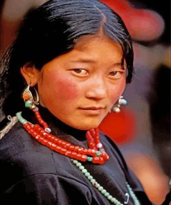 Tibet Girl Paint By Numbers