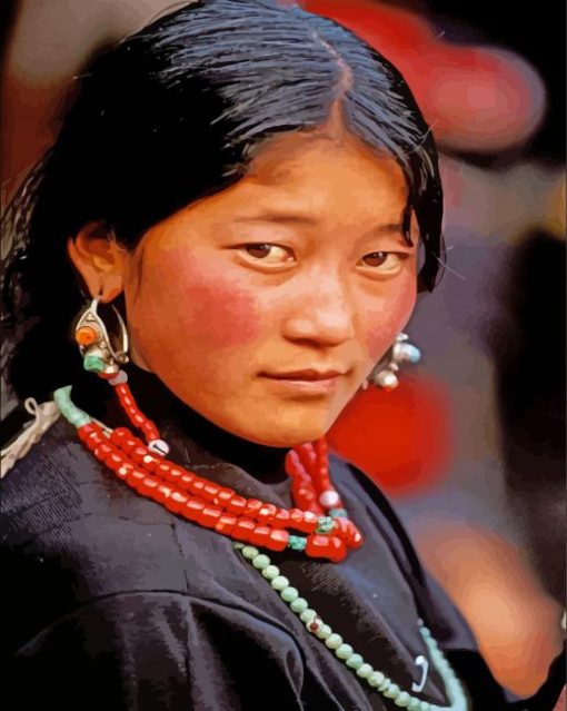Tibet Girl Paint By Numbers