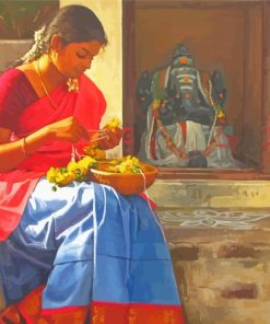 Traditional Girl Paint By Numbers