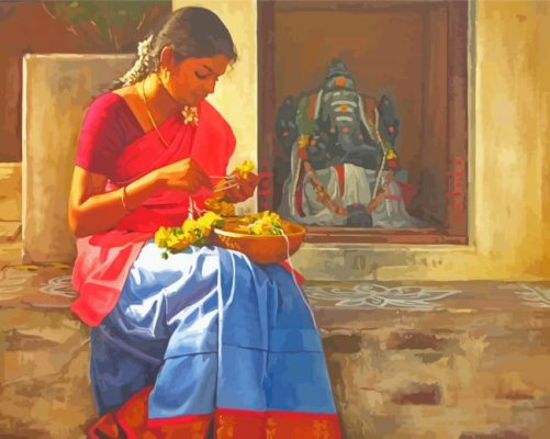 Traditional Girl Paint By Numbers