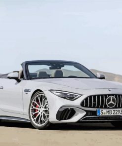 White Mercedes Sl Paint By Numbers