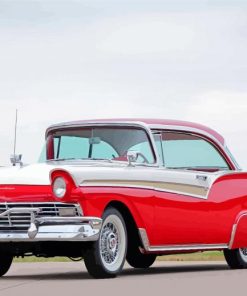 White Red 1957 Ford Car Paint By Numbers