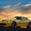 Yellow Dodge Viper Paint By Numbers