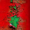 Abstract Red And Green Art Paint By Numbers