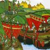 Ancient Russians At Dnieper By Nicholas Roerich Paint By Numbers