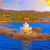 Argostoli Greece Lighthouse View Paint By Numbers