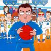 Basketball Team Cartoon Paint By Numbers