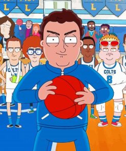 Basketball Team Cartoon Paint By Numbers