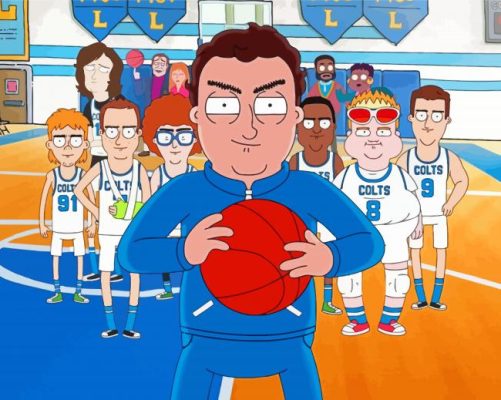 Basketball Team Cartoon Paint By Numbers