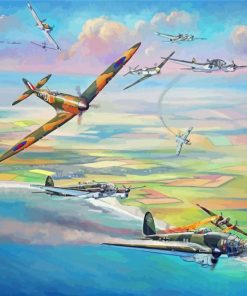 Battle Of Britain Military Aircraft Paint By Numbers