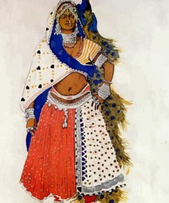 Bayedere With Peacock By Leon Bakst Paint By Numbers