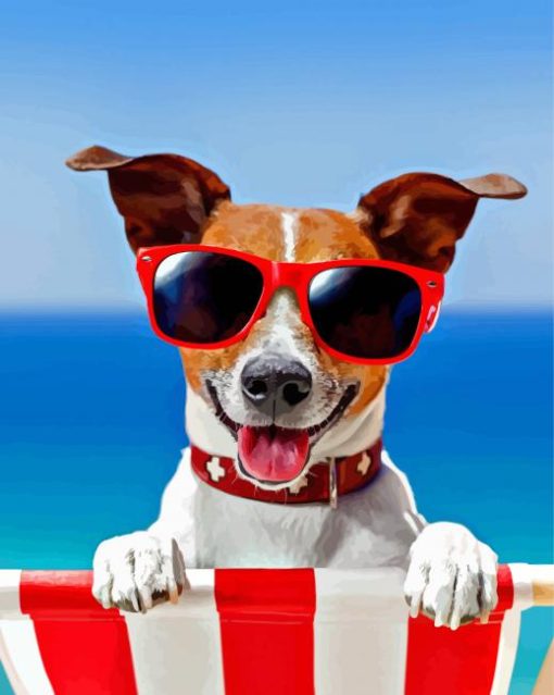Beach Dog Paint By Numbers