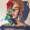 Blonde Woman And Rose Paint By Numbers