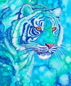 Blue Tiger Art Paint By Numbers