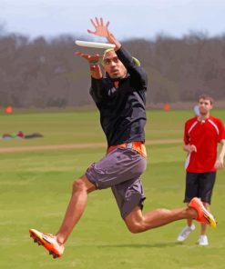 Boys Playing Ultimate Frisbee Paint By Numbers