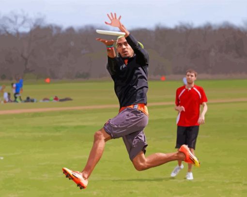 Boys Playing Ultimate Frisbee Paint By Numbers