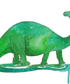 Brontosaurus Splatter Art Paint By Numbers