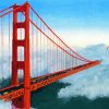 California Golden Gate Bridge In Fog Paint By Numbers