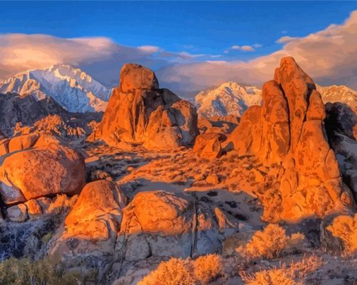 California Lone Pine Peak Paint By Numbers