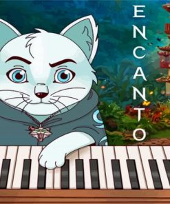 Cat And Piano Animation Paint By Numbers