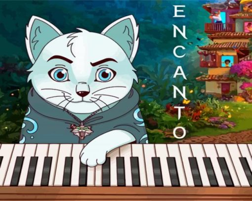 Cat And Piano Animation Paint By Numbers