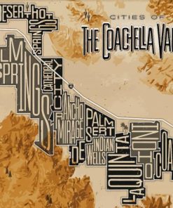 Coachella Valley Vintage Poster Paint By Numbers