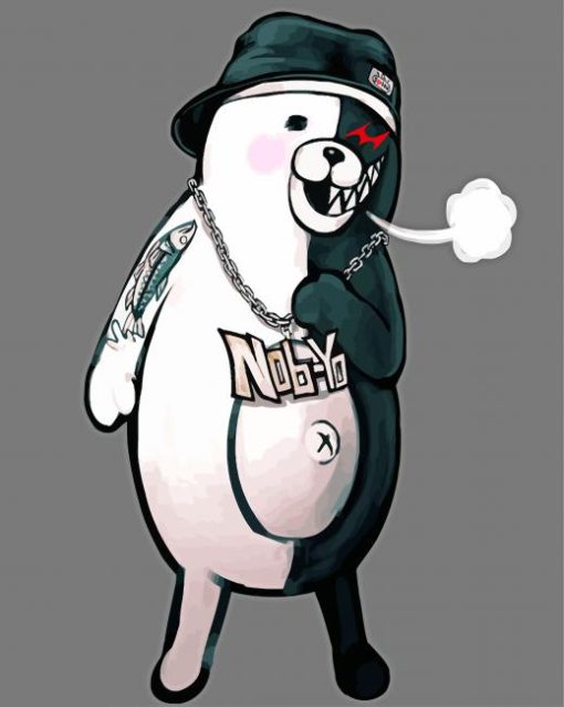 Cool Monokuma Bear Paint By Numbers