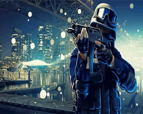 Counter Strike Game Character Paint By Numbers