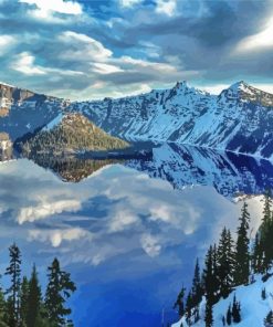 Crater Lake Landscape Paint By Numbers