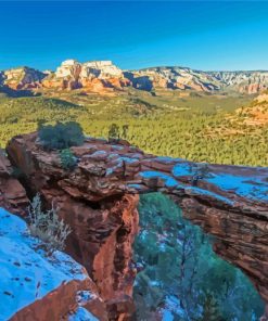 Devils Bridge Sedona Arizona In Winter Paint By Numbers