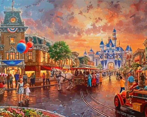 Disney Main Street Paint By Numbers