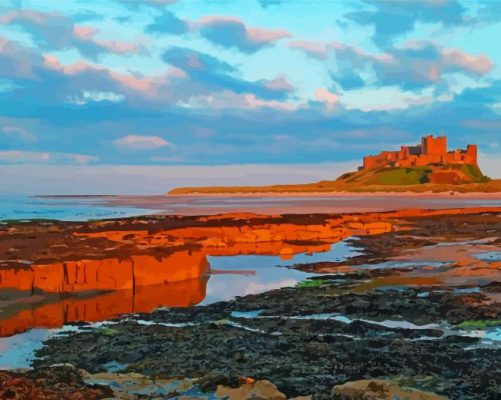 England Bamburgh Castle Paint By Numbers