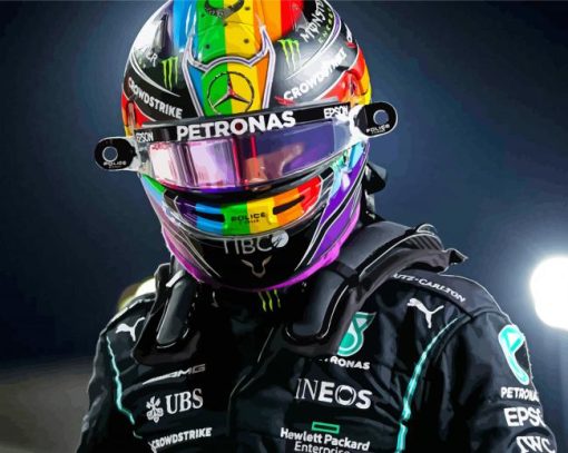 F1 Helmet Paint By Numbers