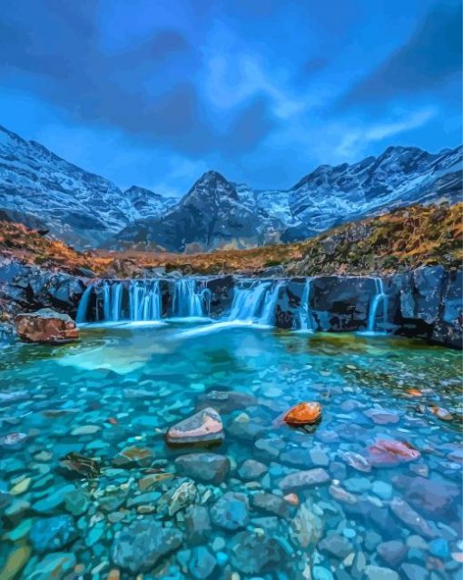 Fairy Pools In Winter Paint By Numbers