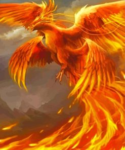 Fantasy Fire Bird Paint By Numbers