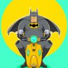 Fat Batman On Motorcycle Paint By Numbers