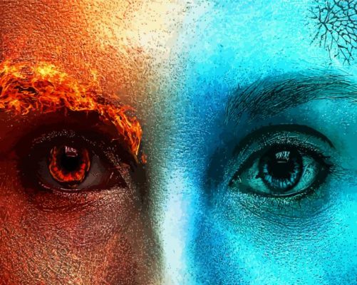 Fire And Ice Angel Paint By Numbers