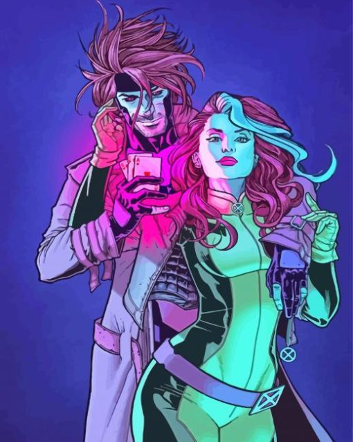 Gambit Rogue Paint By Numbers