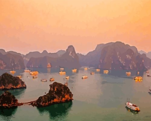 Ha Long Bay Boats Paint By Numbers